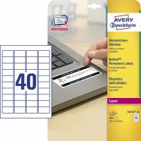Avery plombering etiketter L6145-20 45,7x25,4mm hvid