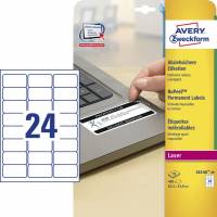 Avery plombering etiketter L6146-20 63,5x33,9mm hvid