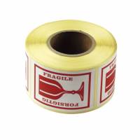 Etiketter "Forsigtig/Glas/Fragile" 45x65mm, 500 stk