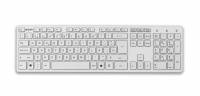 Jobmate Slim ergonomisk tastatur hvid, sølv