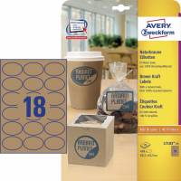 Avery produkt etiket oval L7103-25, 63,5x42,3mm
