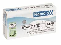 Rapid Standard hæfteklamme 24/6 galvaniserede, 1000 stk