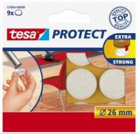 Tesa filtpuder Ø26mm hvid, 9 stk
