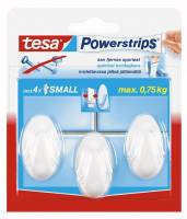 Tesa powerstrips kroge ovale med 3 kroge og 4 strips
