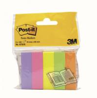 Post-it Markeringsblok 15x50mm 5 farver