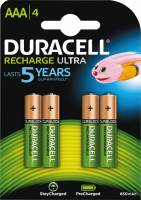 Duracell genopladelig AAA batterier 800mAh, 4 stk