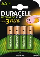 Duracell genopladelig AA batteri 1300 mAh, 4 stk
