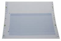 Edb-papir 3-banet med tryk 8,5 x240mm 26020 blå, 800 stk
