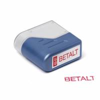 Deskmate stempel "Betalt" med rød tekst
