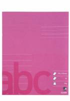 Bantex skolehæfte 17x21cm med 7 linjer pink