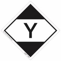 Fareetiket LQ-Y Fly hvid/sort 100x100mm ADR 250stk/rul