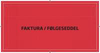 Konvolutter faktura/følgesedel M65 110x220mm rød