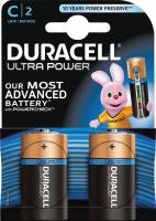 Duracell Ultra Power C alkaline batteri med tester, 2stk