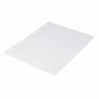 Q-line plastlomme 0,12mm A4 med præg - hvid hulkant, 100 stk