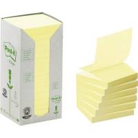Post-it Z-notes 76x76mm af genbrugspapir gul