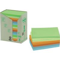 Post-it notes 76x127mm af genbrugspapir regnbue