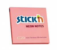 Stick'N notes selvklæbende 76x76mm neon rosa