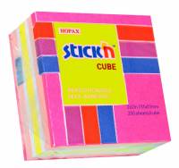 Stick'N notes Mini Cube 51x51mm neon og  pastel pink