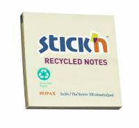Stick'N notes Recycled 76x76mm gul