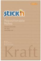 Stick'N selvklæbende genbrug notes150x101mm med linier brun