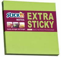 Stick'N notes Extra Sticky 76x76mm neon grøn