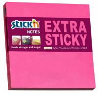 Stick'N notes Extra Sticky 76x76mm neon rød