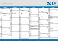 Mayland kontorkalender A5 klassisk 21x15cm 19058000