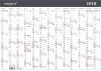 Mayland kontorkalender A3 moderne 1x13mdr. 42x30cm 19063300