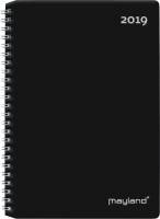 Mayland ugekalender A5 international hård PP sort