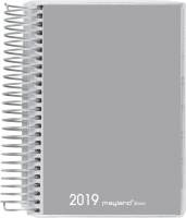 Mayland spiralkalender Basic PP 12x17cm grå 19265000