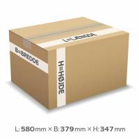 Master'In bølgepapkasse 76 liter 4mm 580x379x347mm