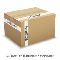 Master'In bølgepapkasse 199 liter 5mm 780x580x440mm