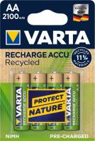Varta Recharge AA Recycled batterier 2100mAh, pakke med 4 stk