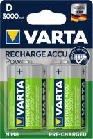 Varta Recharge Power D batteri 3000mAh, pakke a 2 stk