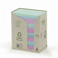 Post-it notes Miljø genbrugspapir 76x127mm regnbuefarvet