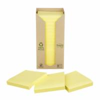 Post-it notes tårn Miljø genbrugspapir 76x76mm gul