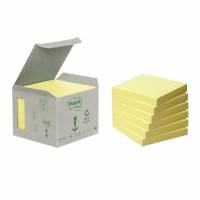Post-it notes Miljø genbrugspapir 76x76mm gul 