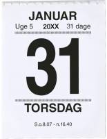 Mayland Broderikalender m/split & bagsidetekst 5x6cm 21 2410 00