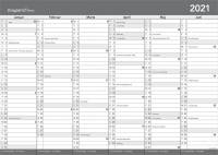 Mayland Kontorkalender A2 m/whiteboard funktion 59,4x42cm 21 2688 00