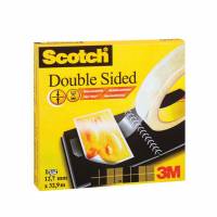 Scotch dobbeltklæbende tape 665 klar 12,7mmx32,9m