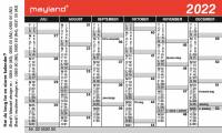 Mayland Mini kalender, vendbar, 2022, 12x7cm 22052000