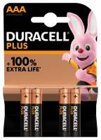 Duracell Plus Power AAA batteri alkaline, pakke med 4 stk