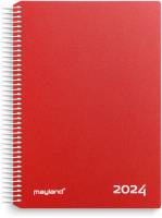 Mayland 24 2180 10 Timekalender PP 17x23,5cm rød