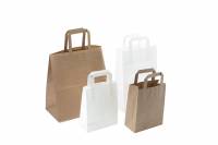 Bærepose papir 17 liter 350/170x240mm 80g hvid
