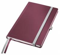 Leitz notesblok Style hardcover linieret A5 granat rød