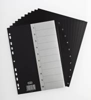 Elba New Black plastregister A4 sort 1-10