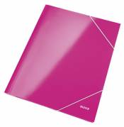 Leitz WOW elastikmappe A4 med 3 klapper pink