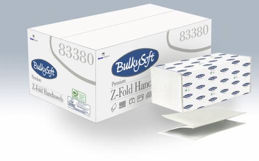 Bulky Soft Premium 2-lags 24cm håndklædeark, 3750 ark