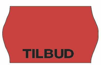 Meto etiket 32x19mm fluoriserende rød perm. lim 2 TILBUD rl. a 1000stk