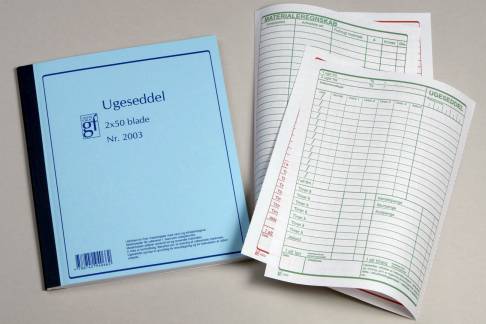 Ugeseddel 2003 148x197 mm 50 blade med kopi